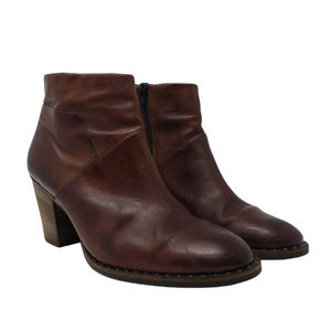 Paul Green Brown studded side zip ankle boot